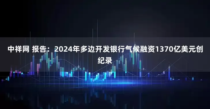 中祥网 报告：2024年多边开发银行气候融资1370亿美元创纪录